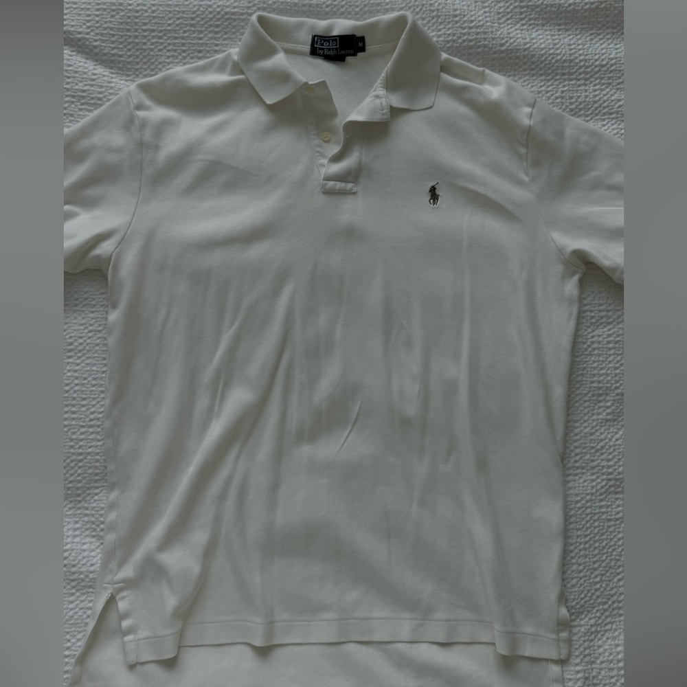 Polo Ralph Lauren off White with pale green horse.